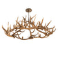 Meyda Lighting Antlers 85" 12-Light Antique Copper Chandelier