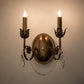 Meyda Lighting Antonia 10" 2-Light Antique Copper Wall Sconce