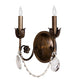 Meyda Lighting Antonia 10" 2-Light Antique Copper Wall Sconce