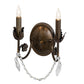 Meyda Lighting Antonia 10" 2-Light Antique Copper Wall Sconce