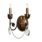 Meyda Lighting Antonia 10" 2-Light Antique Copper Wall Sconce