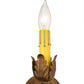 Meyda Lighting Antonia 10" 2-Light Autumn Leaf Wall Sconce With Amber Faux Candlelight