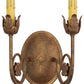 Meyda Lighting Antonia 10" 2-Light Autumn Leaf Wall Sconce With Amber Faux Candlelight