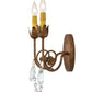 Meyda Lighting Antonia 10" 2-Light Autumn Leaf Wall Sconce With Amber Faux Candlelight