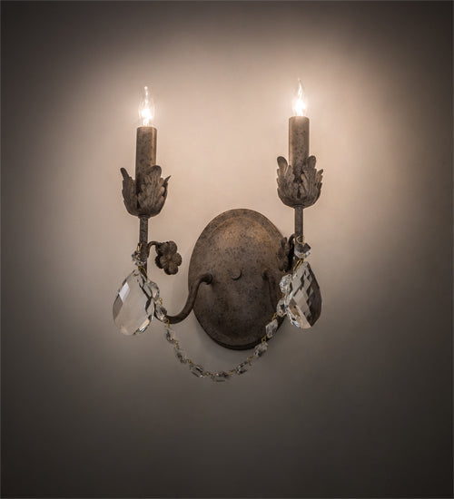 Meyda Lighting Antonia 10" 2-Light Corinth Wall Sconce