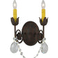 Meyda Lighting Antonia 10" 2-Light Rusty Nail Wall Sconce With Faux Candlelight
