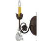 Meyda Lighting Antonia 10" 2-Light Rusty Nail Wall Sconce With Faux Candlelight