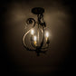 Meyda Lighting Antonia 12" 3-Light Antique Brass Matte Chandelier With Ivory Faux Candlelight