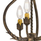 Meyda Lighting Antonia 12" 3-Light Antique Brass Matte Chandelier With Ivory Faux Candlelight