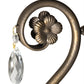 Meyda Lighting Antonia 12" 3-Light Antique Brass Matte Chandelier With Ivory Faux Candlelight
