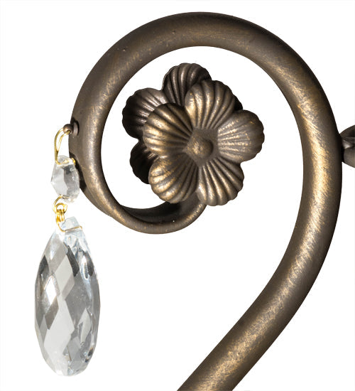 Meyda Lighting Antonia 12" 3-Light Antique Brass Matte Chandelier With Ivory Faux Candlelight