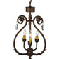 Meyda Lighting Antonia 12" 3-Light Antonia Chandelier With Faux Candlelight
