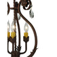 Meyda Lighting Antonia 12" 3-Light Antonia Chandelier With Faux Candlelight