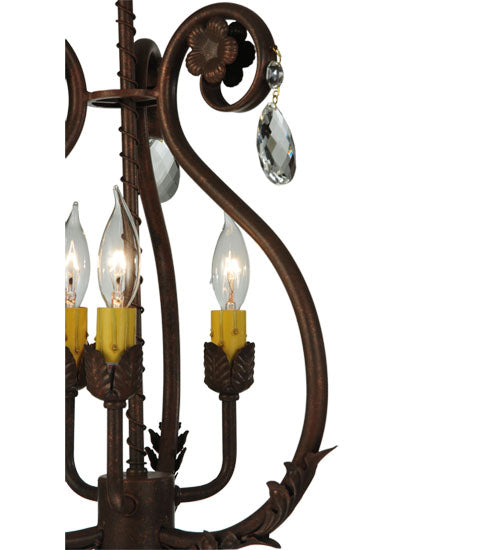 Meyda Lighting Antonia 12" 3-Light Antonia Chandelier With Faux Candlelight