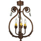 Meyda Lighting Antonia 12" 3-Light Antonia Chandelier With Faux Candlelight