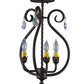 Meyda Lighting Antonia 12" 3-Light Cajun Spice Chandelier With Amber Faux Candlelight
