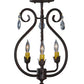 Meyda Lighting Antonia 12" 3-Light Cajun Spice Chandelier With Amber Faux Candlelight