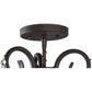 Meyda Lighting Antonia 12" 3-Light Cajun Spice Chandelier With Amber Faux Candlelight