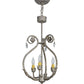 Meyda Lighting Antonia 12" 3-Light Corinth Chandelier With Ivory Faux Candlelight