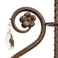 Meyda Lighting Antonia 12" 3-Light Gilded Tobacco Chandelier With Ivory Faux Candlelight