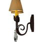 Meyda Lighting Antonia 13" 2-Light Cajun Spice Wall Sconce With Ivory Textrene Shade