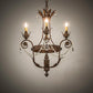 Meyda Lighting Antonia 18" 4-Light Pompeii Gold Chandelier