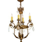Meyda Lighting Antonia 18" 4-Light Spanish Gold Chandelier With Amber Faux Candlelight