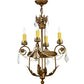 Meyda Lighting Antonia 18" 4-Light Spanish Gold Chandelier With Amber Faux Candlelight