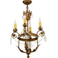 Meyda Lighting Antonia 18" 4-Light Spanish Gold Chandelier With Amber Faux Candlelight