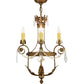 Meyda Lighting Antonia 18" 4-Light Spanish Gold Chandelier With Amber Faux Candlelight