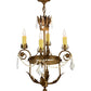 Meyda Lighting Antonia 18" 4-Light Spanish Gold Chandelier With Amber Faux Candlelight