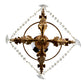 Meyda Lighting Antonia 18" 4-Light Spanish Gold Chandelier With Amber Faux Candlelight