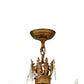Meyda Lighting Antonia 18" 4-Light Spanish Gold Chandelier With Amber Faux Candlelight