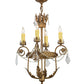Meyda Lighting Antonia 18" 4-Light Spanish Gold Chandelier With Amber Faux Candlelight