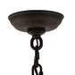 Meyda Lighting Antonia 19" 4-Light Cajun Spice Textured Chandelier With Brown Parchment Shade