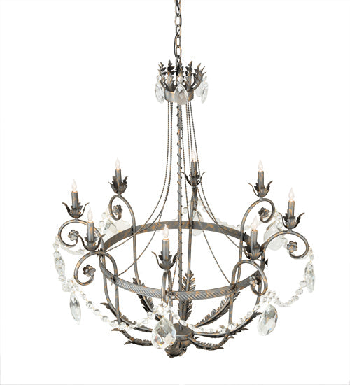 Meyda Lighting Antonia 241448 40" 8-Light French Bronze Chandelier