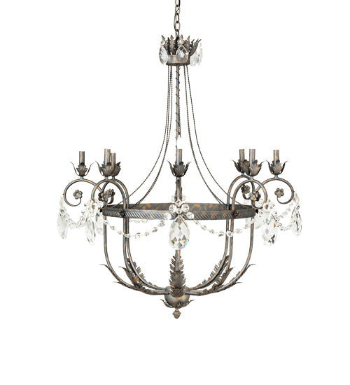 Meyda Lighting Antonia 241448 40" 8-Light French Bronze Chandelier