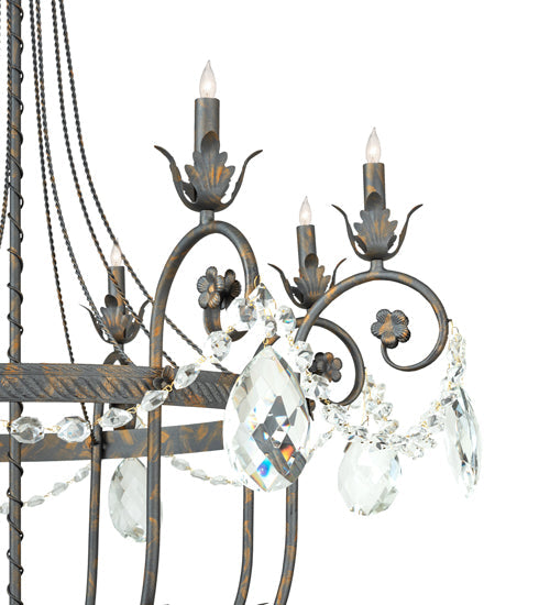 Meyda Lighting Antonia 241448 40" 8-Light French Bronze Chandelier