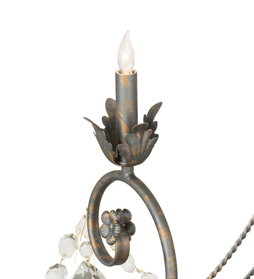 Meyda Lighting Antonia 241448 40" 8-Light French Bronze Chandelier