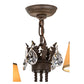 Meyda Lighting Antonia 26" 4-Light Chestnut Chandelier With Tuscan Alabaster Textrene Shade