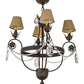 Meyda Lighting Antonia 26" 4-Light Chestnut Chandelier With Tuscan Alabaster Textrene Shade