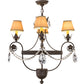 Meyda Lighting Antonia 26" 4-Light Chestnut Chandelier With Tuscan Alabaster Textrene Shade