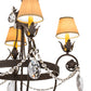 Meyda Lighting Antonia 26" 4-Light Chestnut Chandelier With Tuscan Alabaster Textrene Shade