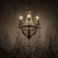 Meyda Lighting Antonia 26" 6-Light Brushed Gold Chandelier With Amber Faux Candlelight