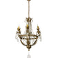 Meyda Lighting Antonia 26" 6-Light Brushed Gold Chandelier With Amber Faux Candlelight