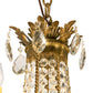 Meyda Lighting Antonia 26" 6-Light Brushed Gold Chandelier With Amber Faux Candlelight