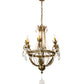 Meyda Lighting Antonia 26" 6-Light Brushed Gold Chandelier With Amber Faux Candlelight