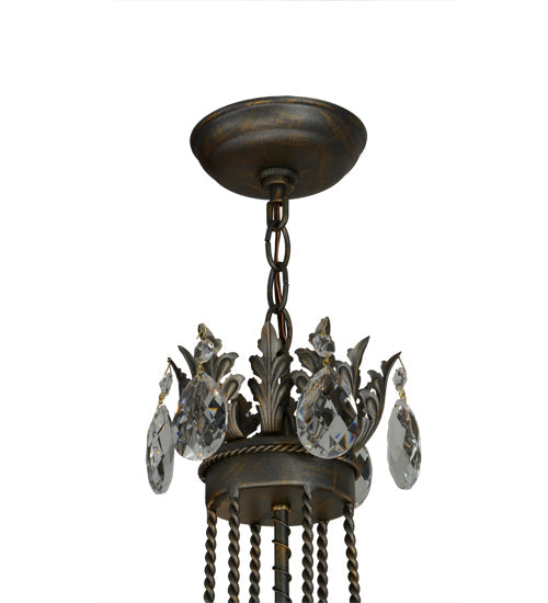 Meyda Lighting Antonia 26" 6-Light French Bronze Chandelier With Amber Faux Candlelight