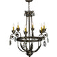 Meyda Lighting Antonia 26" 6-Light French Bronze Chandelier With Amber Faux Candlelight