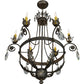 Meyda Lighting Antonia 26" 6-Light French Bronze Chandelier With Amber Faux Candlelight